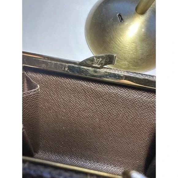 Vintage Louis Vuitton Damier Ebene Porte-Monnaie Viennois French Purse Wallet - Picture 14 of 16